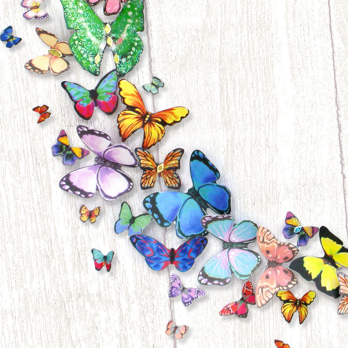A Kaleidoscope of Die Cut Butterflies, 2 sheets