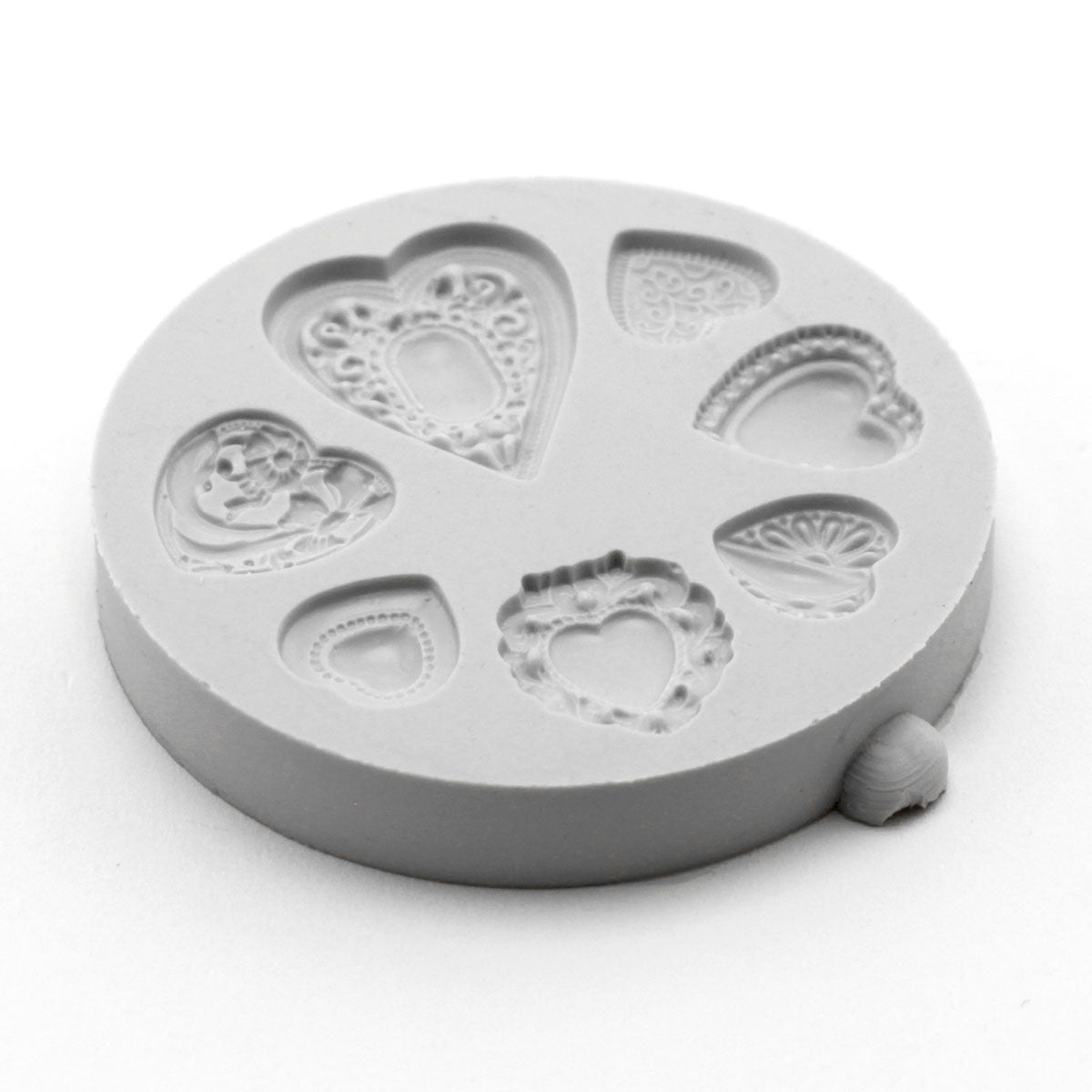 Patterned Hearts Silicone Mould