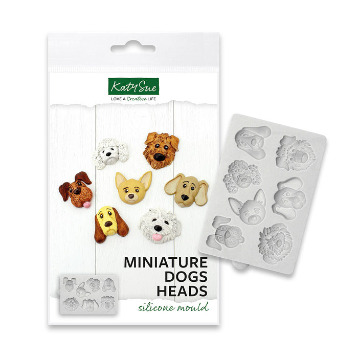 Miniatur-Hundeköpfe Silikonform