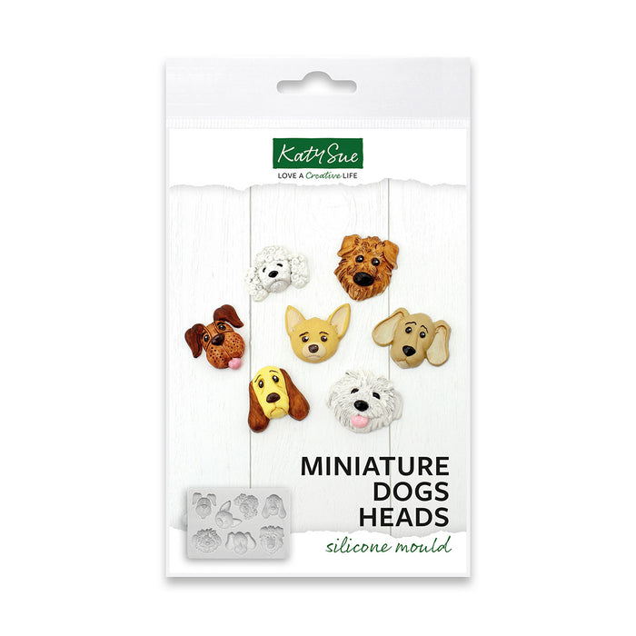 Miniature Dogs Heads Silicone Mould