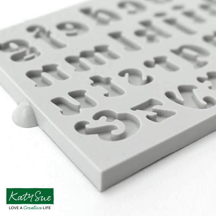 Basic Italics Alphabet and Numbers Mould, set of 3