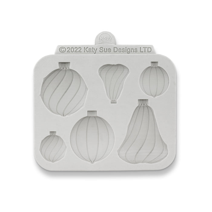 Bauble Swirl Selection Silicone Mould