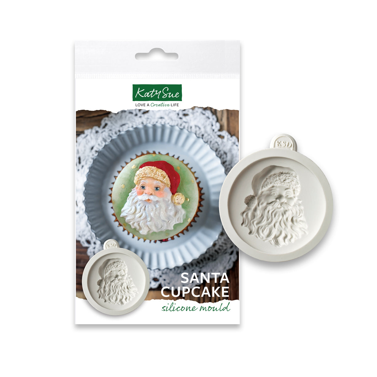 Santa Cupcake Topper Silicone Mould