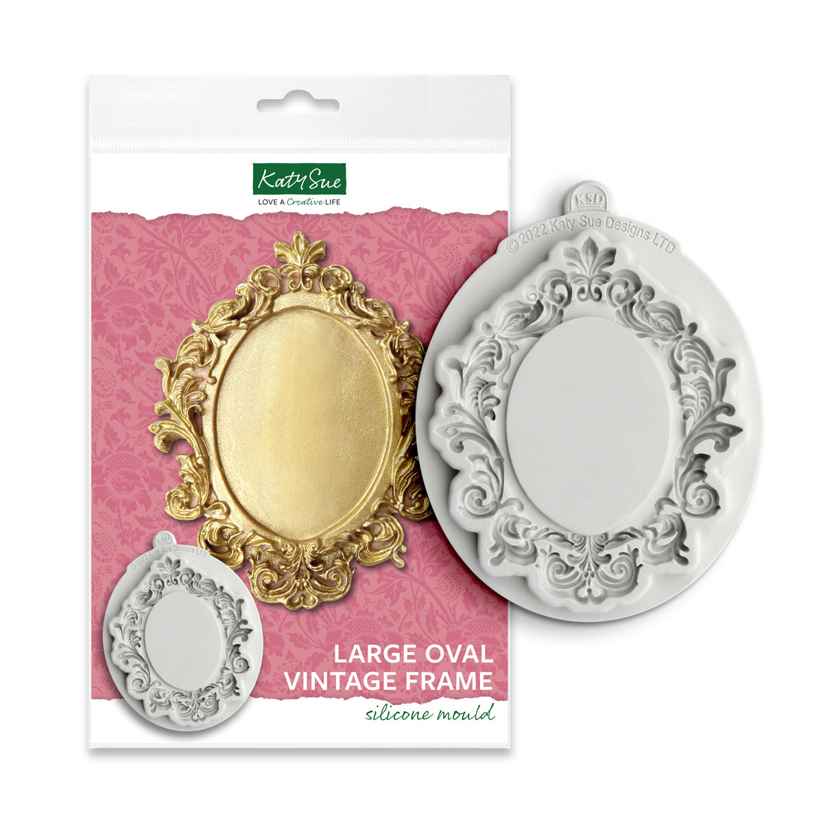 Large Oval Vintage Frame Silicone Mould