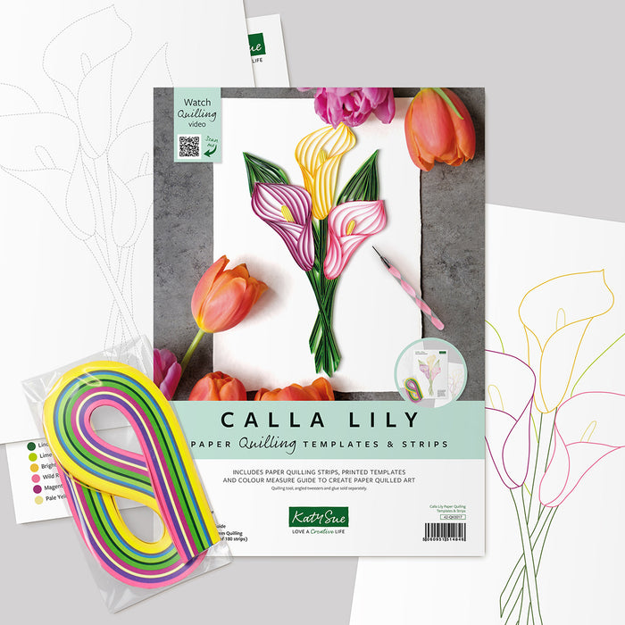 Calla Lily Quilling Template Kit