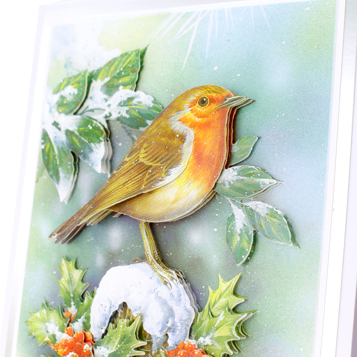 Robin Decoupaged Die Cut Decoupage – Christmas Robin (pack of 3) — Katy Sue Designs