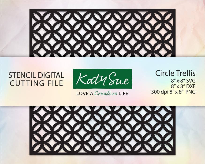 Circle Trellis Stencil | Digital Cutting File