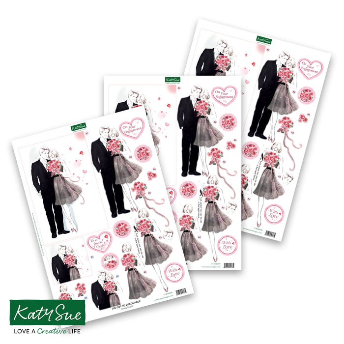Die Cut Decoupage – Young Couple (pack of 3)