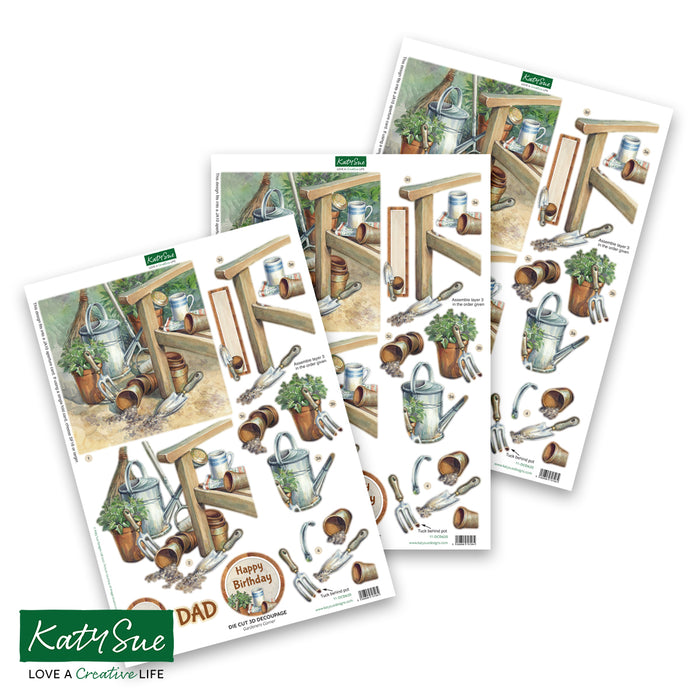 Gestanztes Decoupage – Country Garden (12er-Pack)