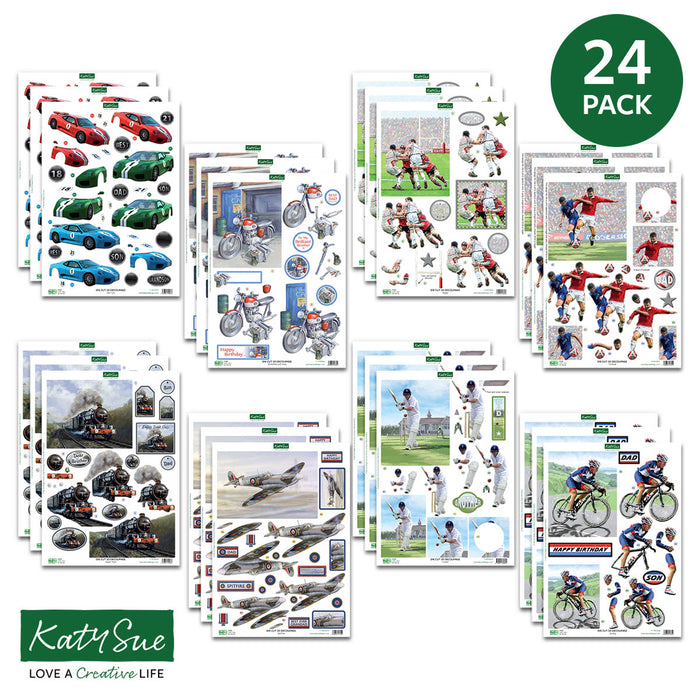 Die Cut Decoupage – For the Guys (pack of 24)