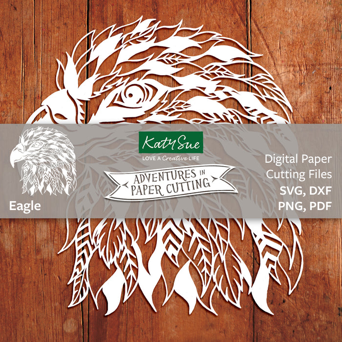 Digitale Vorlage zum Schneiden von Adlerpapier