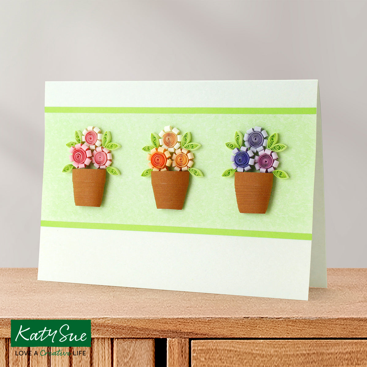 Miniature Flower Pots Quilling Kit Katy Sue Designs