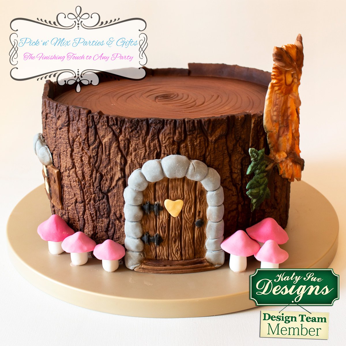 MYPRACS Tree Stump & Squirrel Silicone Fondant Mold Set Of 4 - For Cake Decorating, Chocolate, Clay