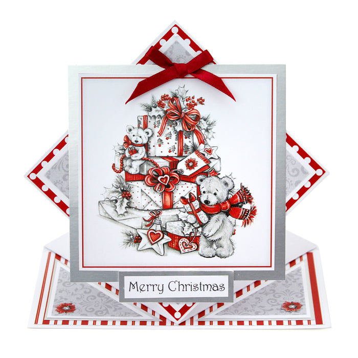 Kanban Crafts Graustufen-Weihnachts-Designer-Premium-Papierpaket im Format 8x8