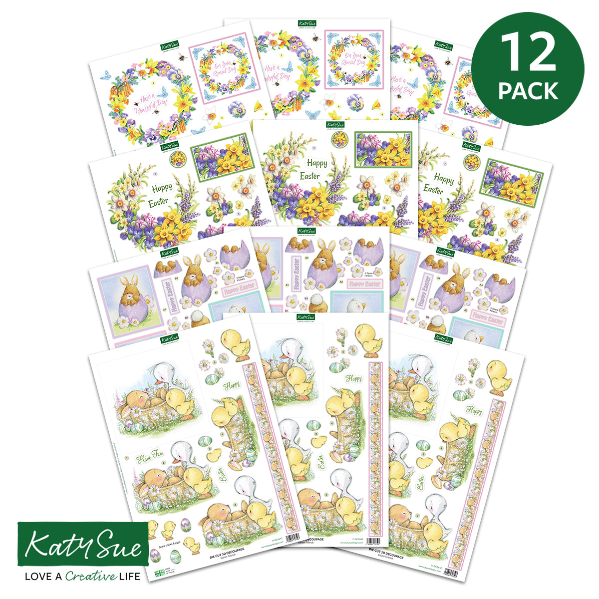 Die Cut Decoupage – Spring and Easter (pack of 12)