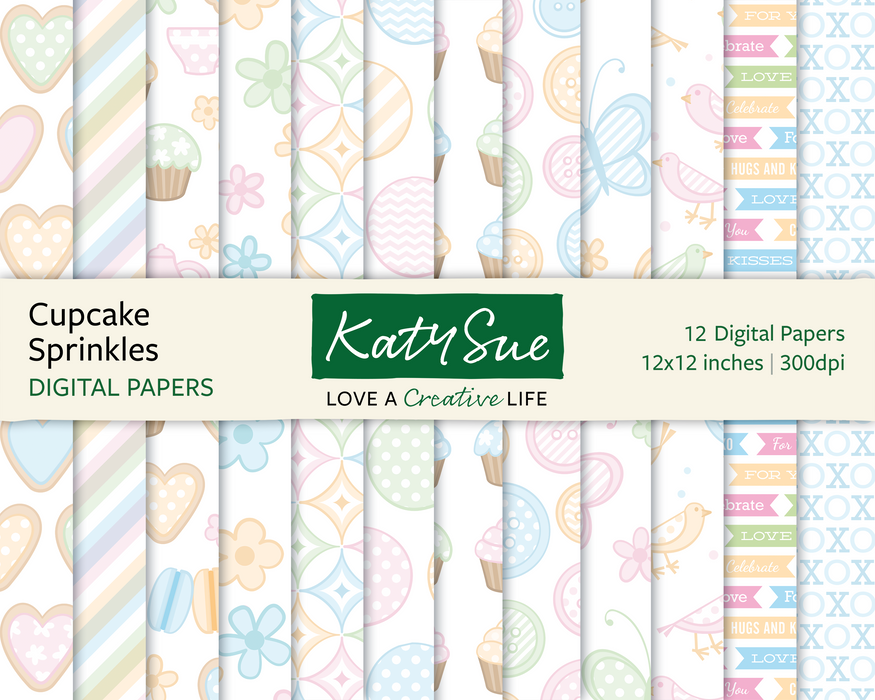 Cupcake Sprinkles | 12x12 Digital Papers