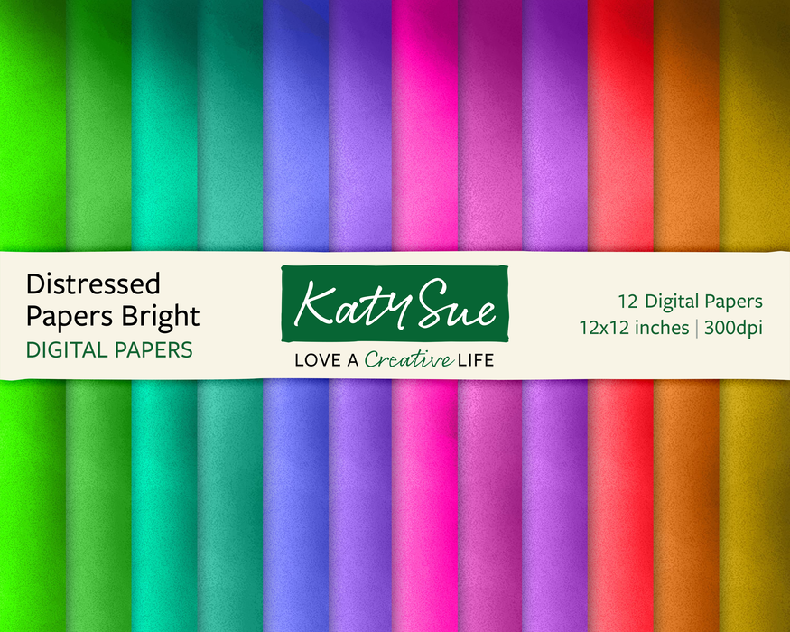 Distressed Papers Bright | 12x12 Digital Papers