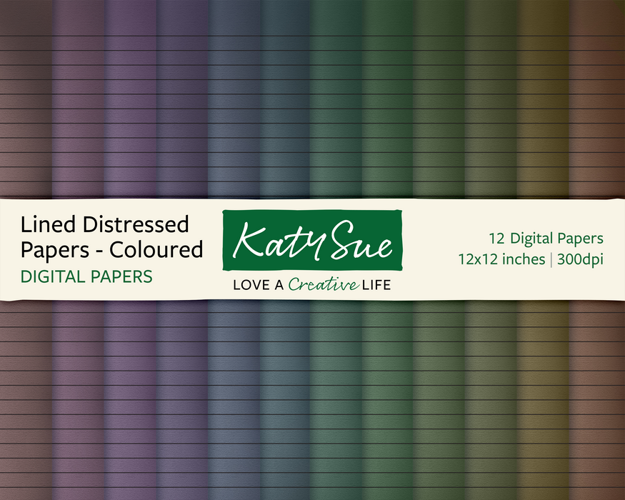 Lined Distressed | 12x12 Digital Papers
