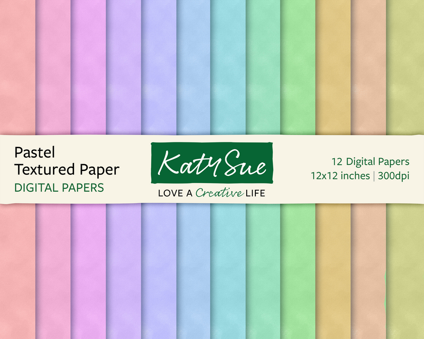 Pastellstrukturierte Papiere | 12x12 Digitale Papiere