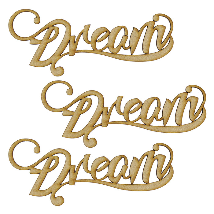 MDF Embellishment Words - Dream (Set of 3)