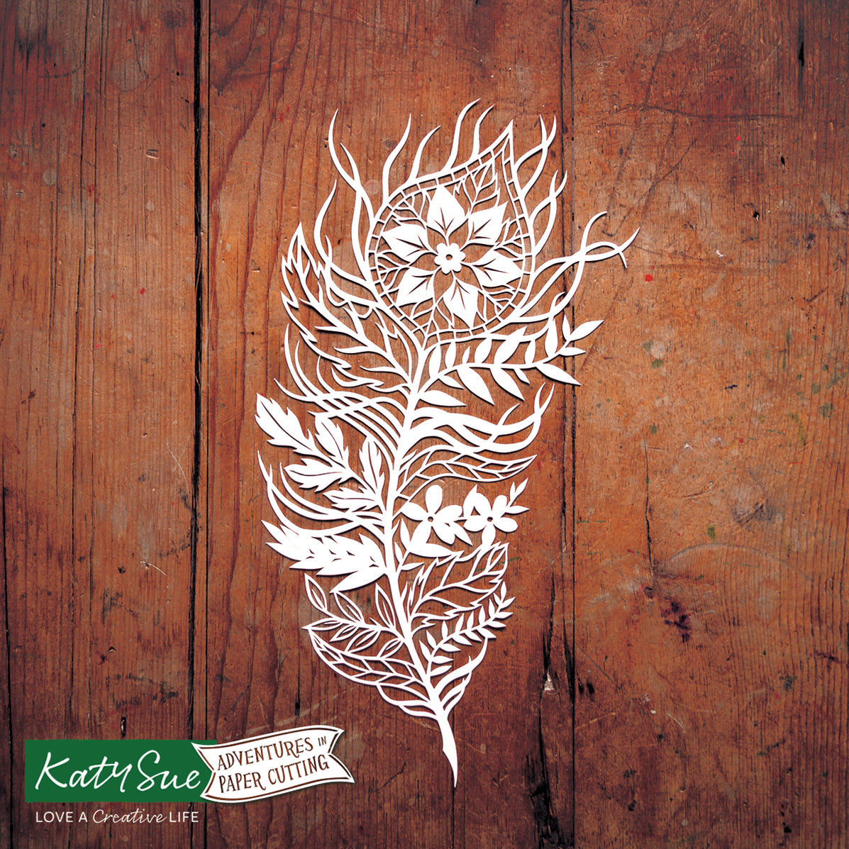 Fine Feather Paper Cutting Digital Template — Katy Sue Designs