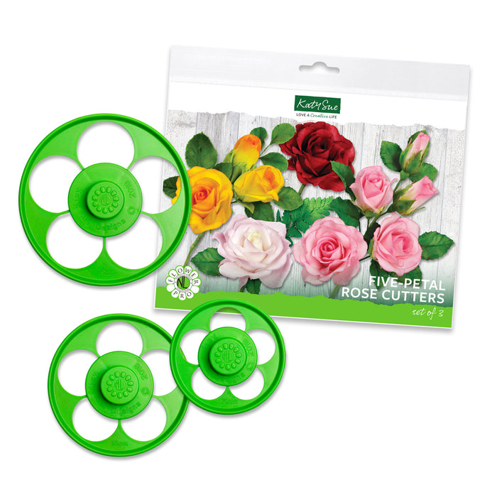 Flower Pro Rosenausstecher mit fünf Blütenblättern – 3er-Set