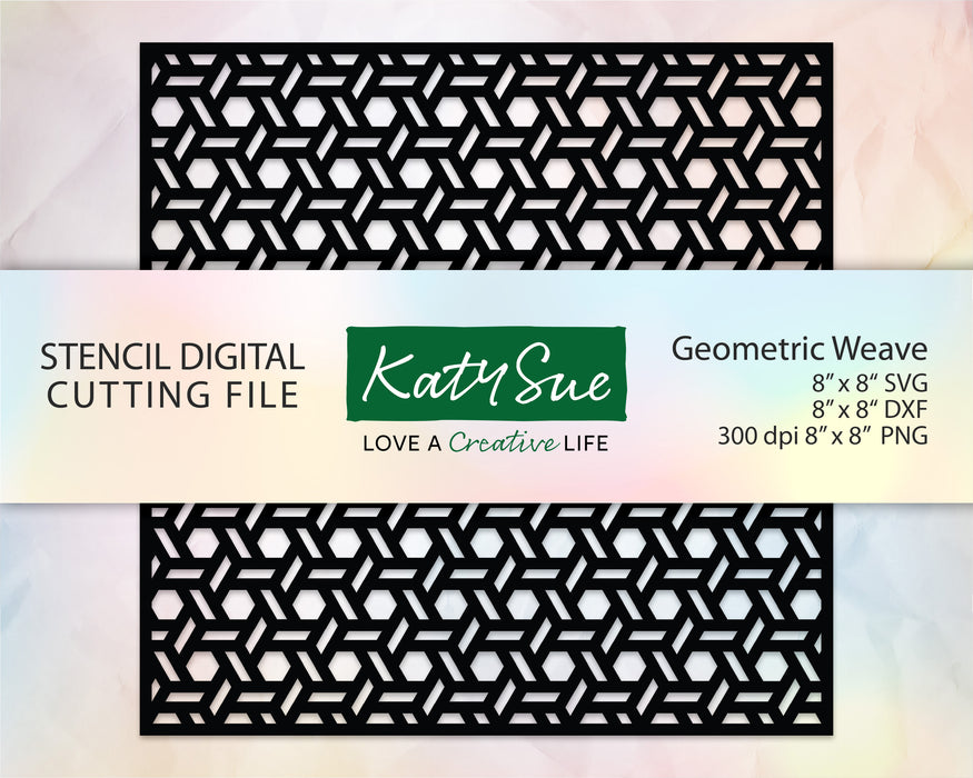 Geometrische Webschablone | Digitale Schneidedatei 