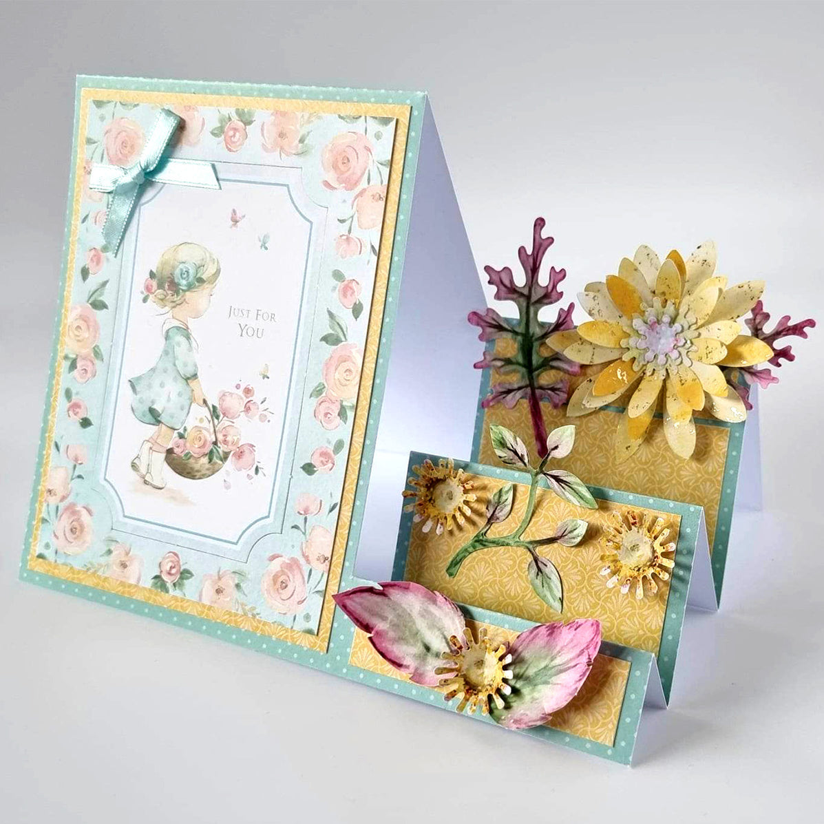 Split Stepper Card Pretty Pastels Stepper Cards & Envelopes - Pack of 12 — Katy Sue Designs