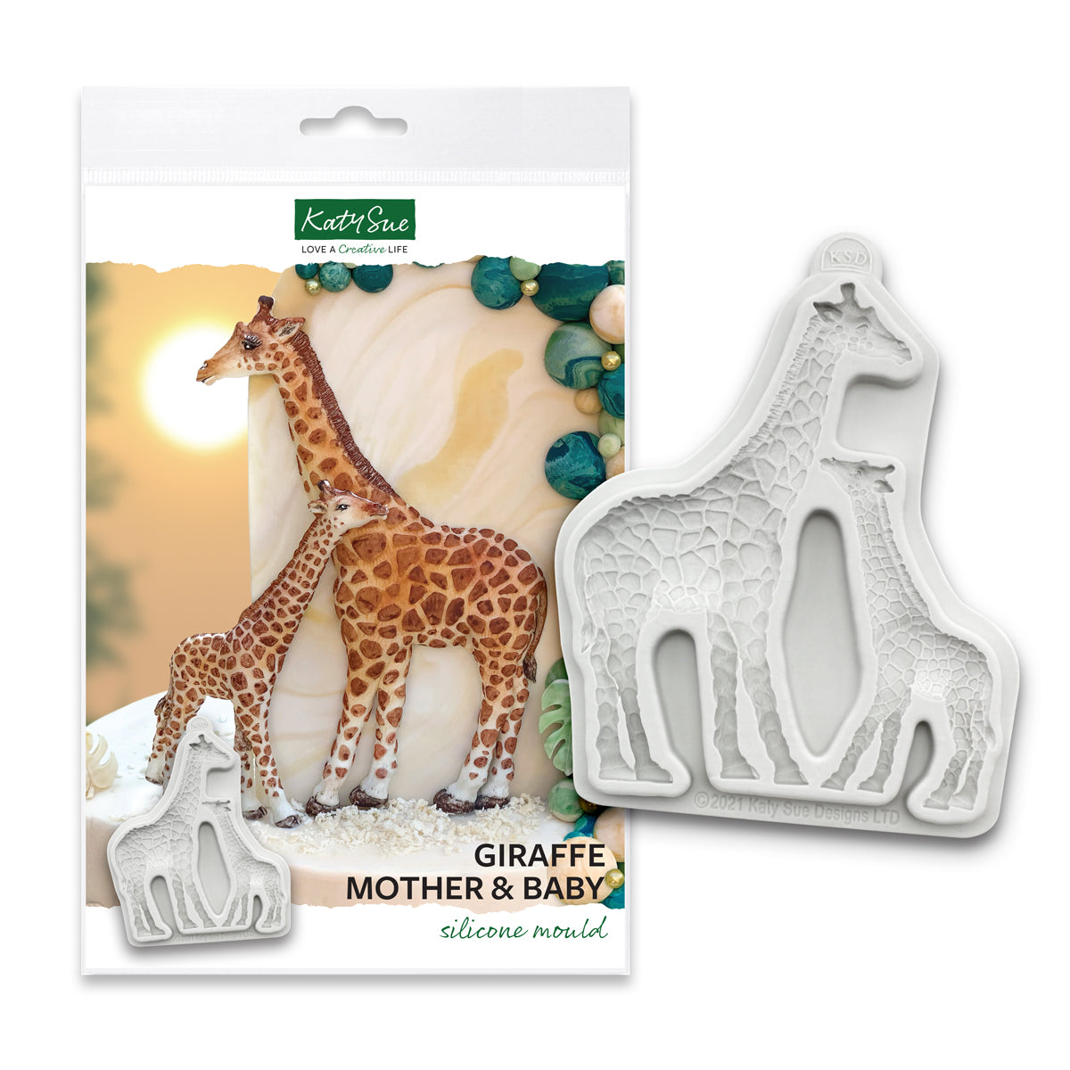 Giraffe Mother and Baby Silicone Mould