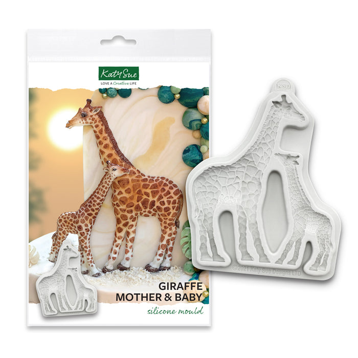 Giraffen-Mutter- und Baby-Silikonform