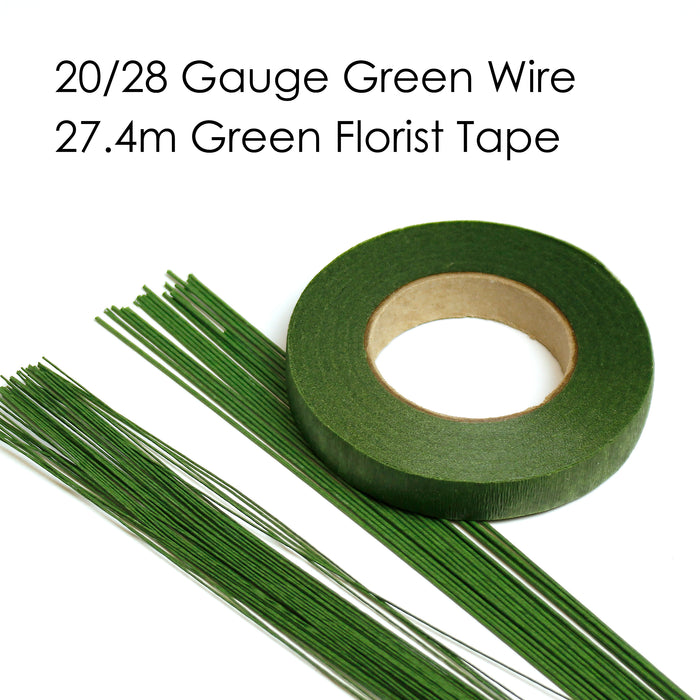 Flower Pro Green Florist Wire and Tape Starter Pack