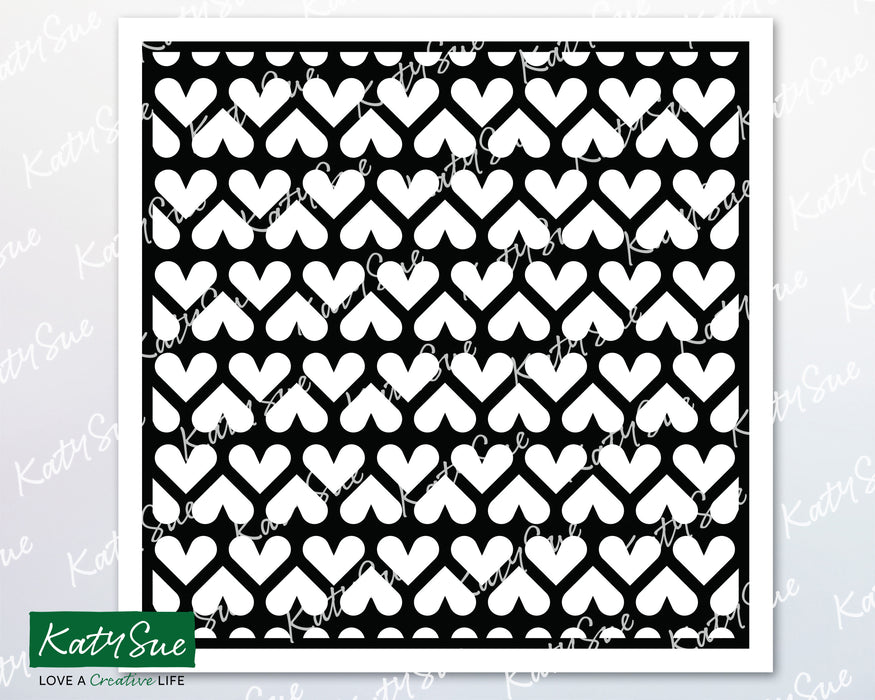 Heart Strips Stencil | Digital Cutting File