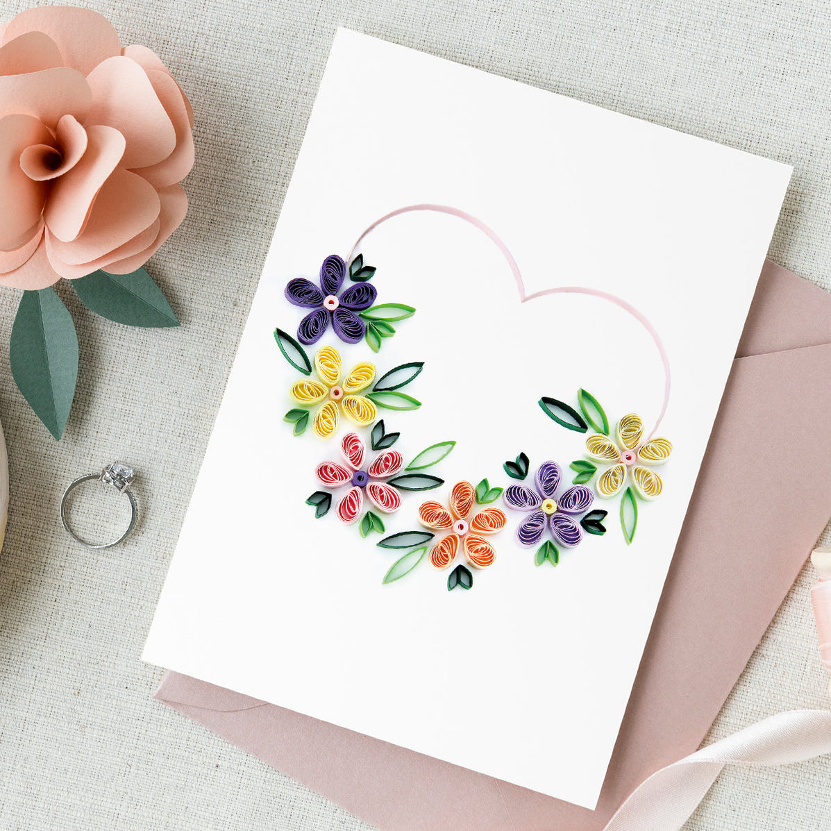 Floral Guided Paper Quilling Card Making Kit — Katy Sue Designs