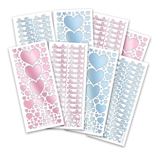 Baby Selection Pink and Blue Self Adhesive Stickers, pack of 8