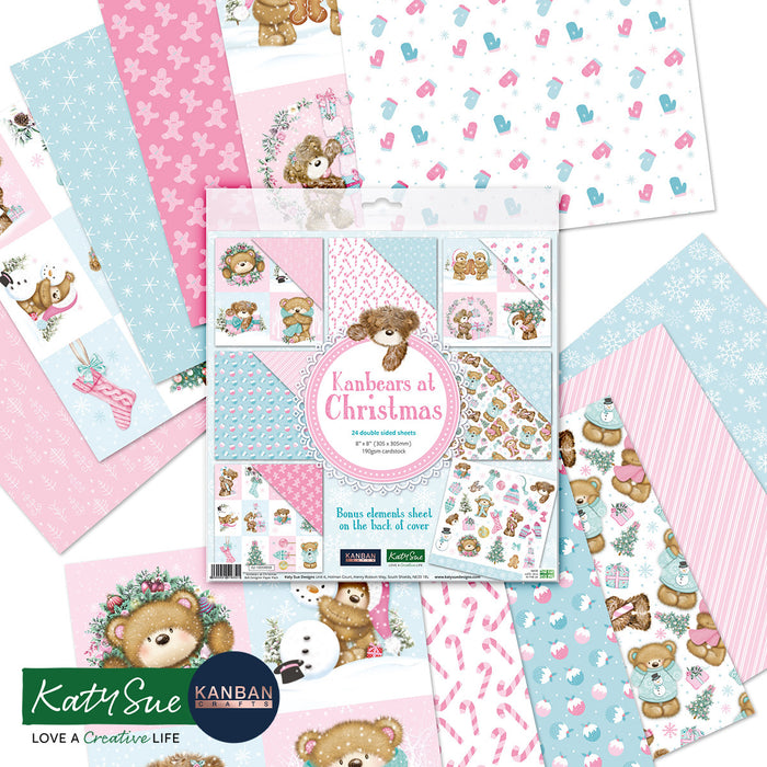 Kanban Crafts Kanbears at Christmas 8x8 Designer Premium Paper Pack