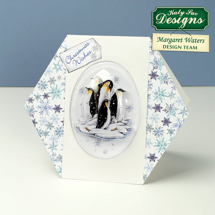 Snow Globe Winter Animal Scenes Kit: Flower Soft, Globes & Paper Craft Pad (Not Die Cut)
