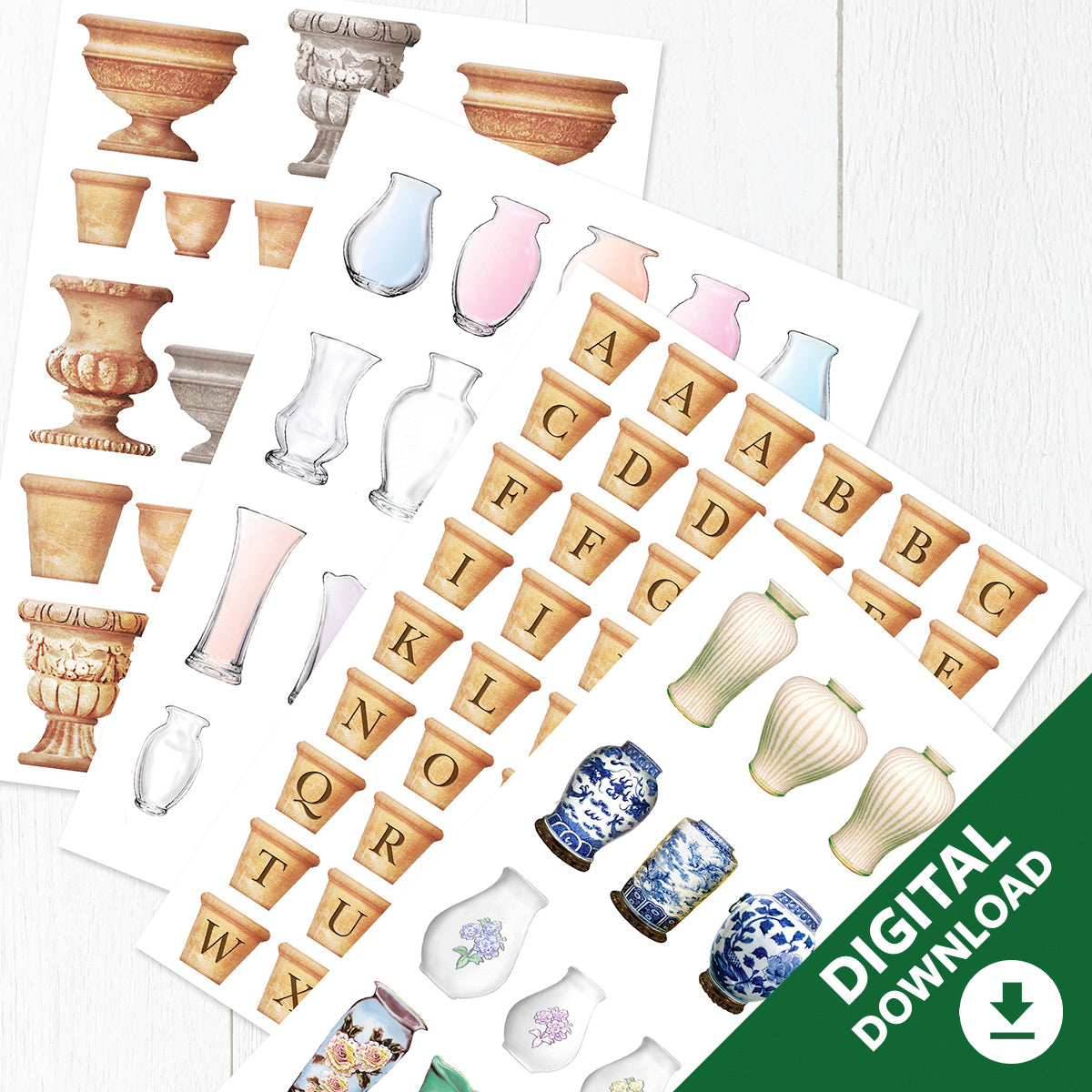 Minitöpfe und Vasen PDF Digitaler Download