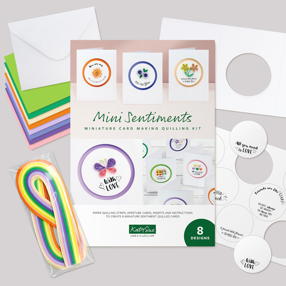 Miniature Sentiments Quilling Card Making Kit | Katy Sue Designs