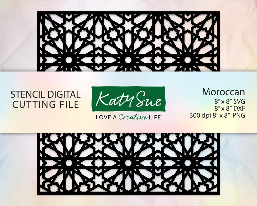 Marokkanische Schablone | Digitale Schneidedatei 