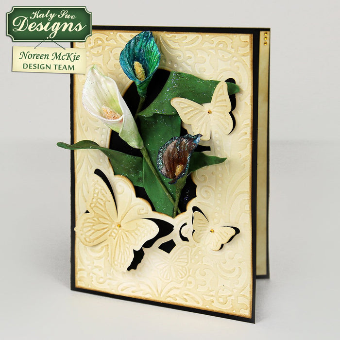 C - Craft Idea using the Calla Lily & Tulip Leaf Vein & Texture Set