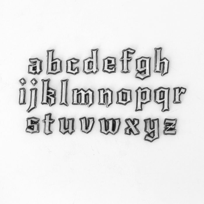 Gotische Schriftart Kleinbuchstaben-Alphabet-Silikonform
