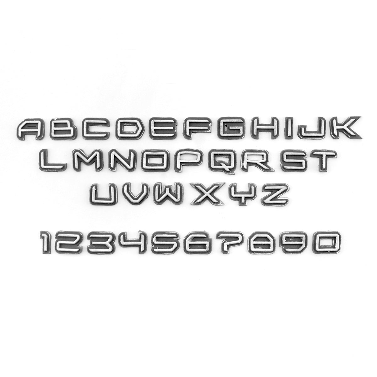 Science Fiction Alphabet and Numbers Silicone Moulds, set of 2