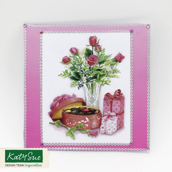 Die Cut Decoupage – Roses and Chocolate (pack of 3)
