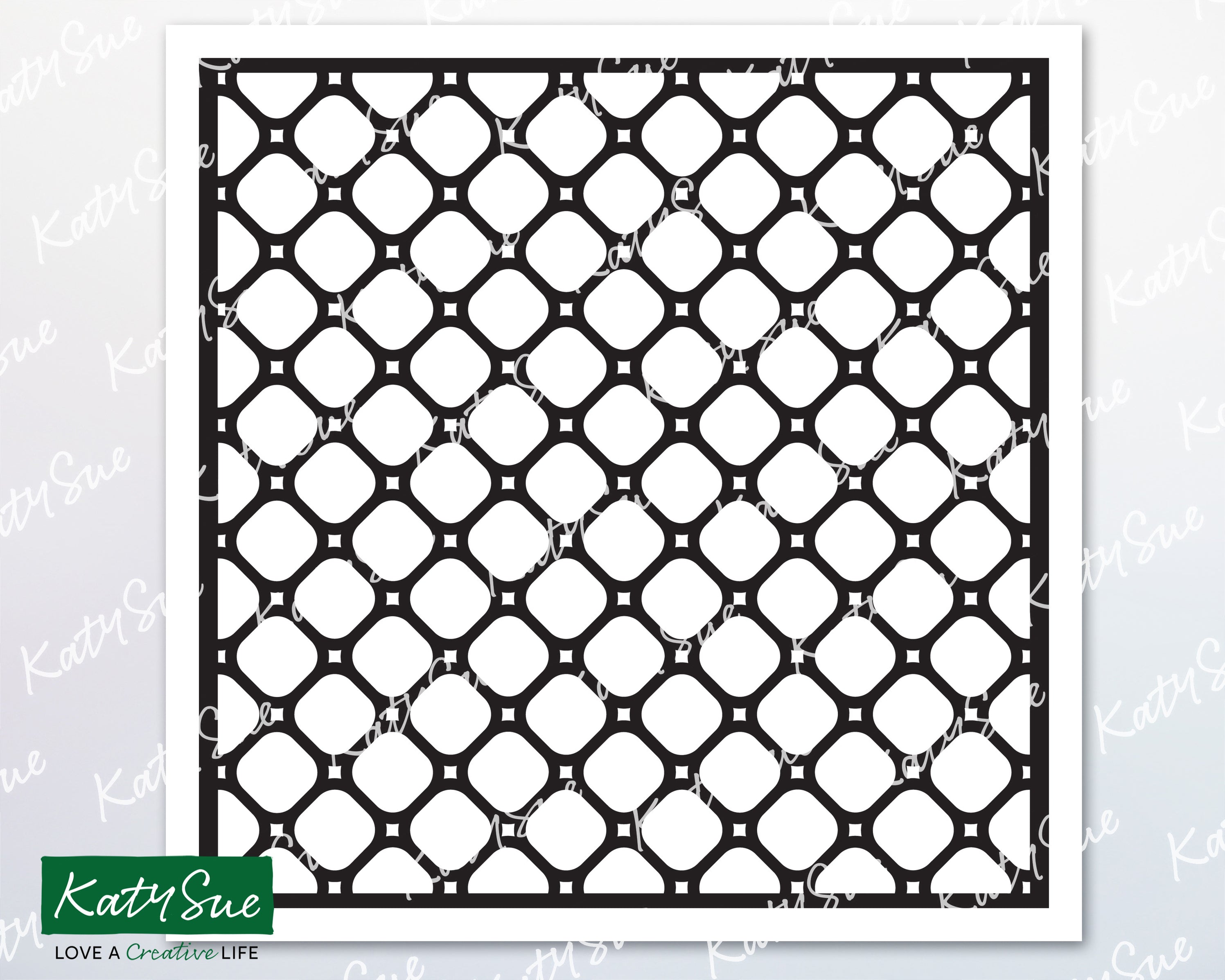 Rounded Trellis Stencil | Digital Cutting File — Katy Sue Designs