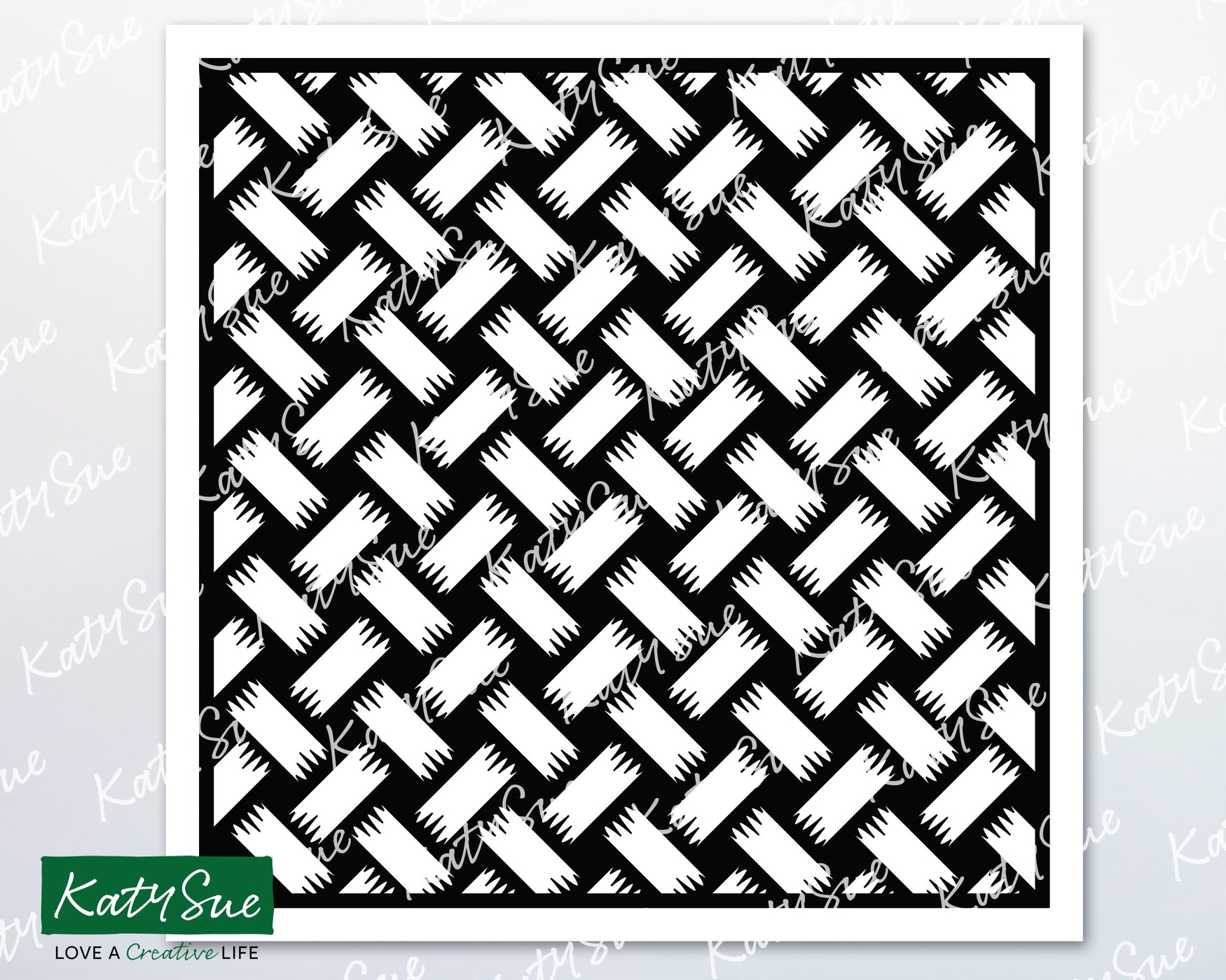 Shaded Weave Stencil | Digital Cutting File — Katy Sue Designs