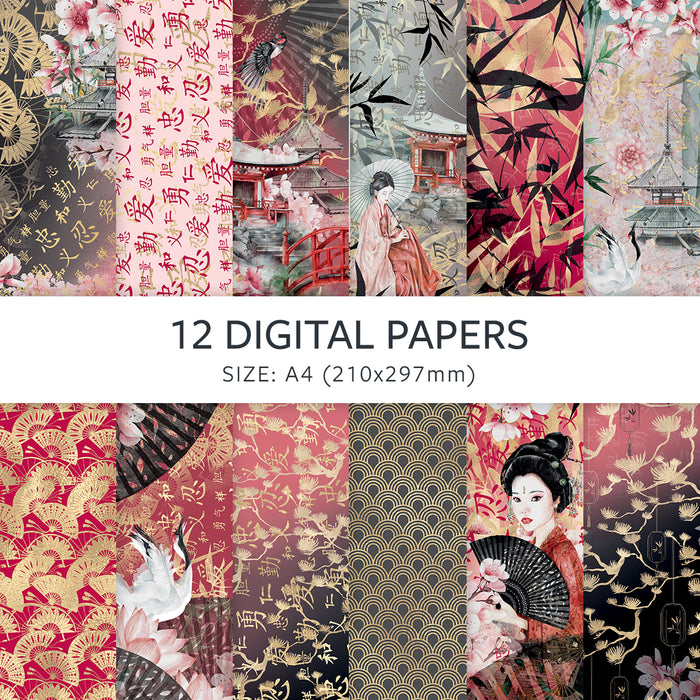 Spirit of Japan-Sammlung digitaler Papiere