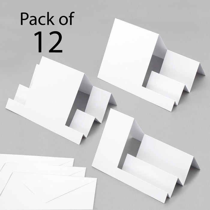 Stepper Cards & Envelopes - Mixed Styles - Pack of 12