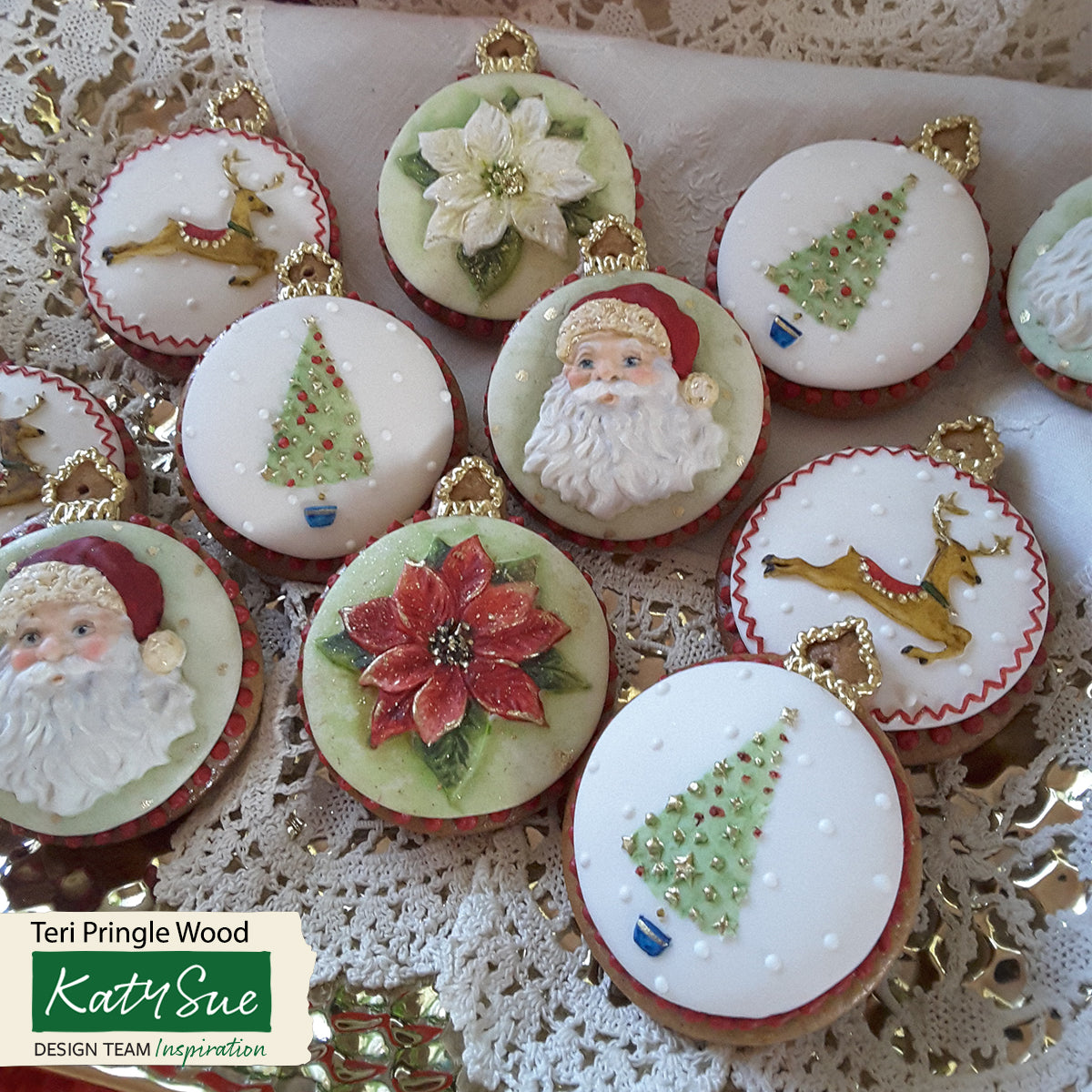 Weihnachtsstern Cupcake Topper Silikonform