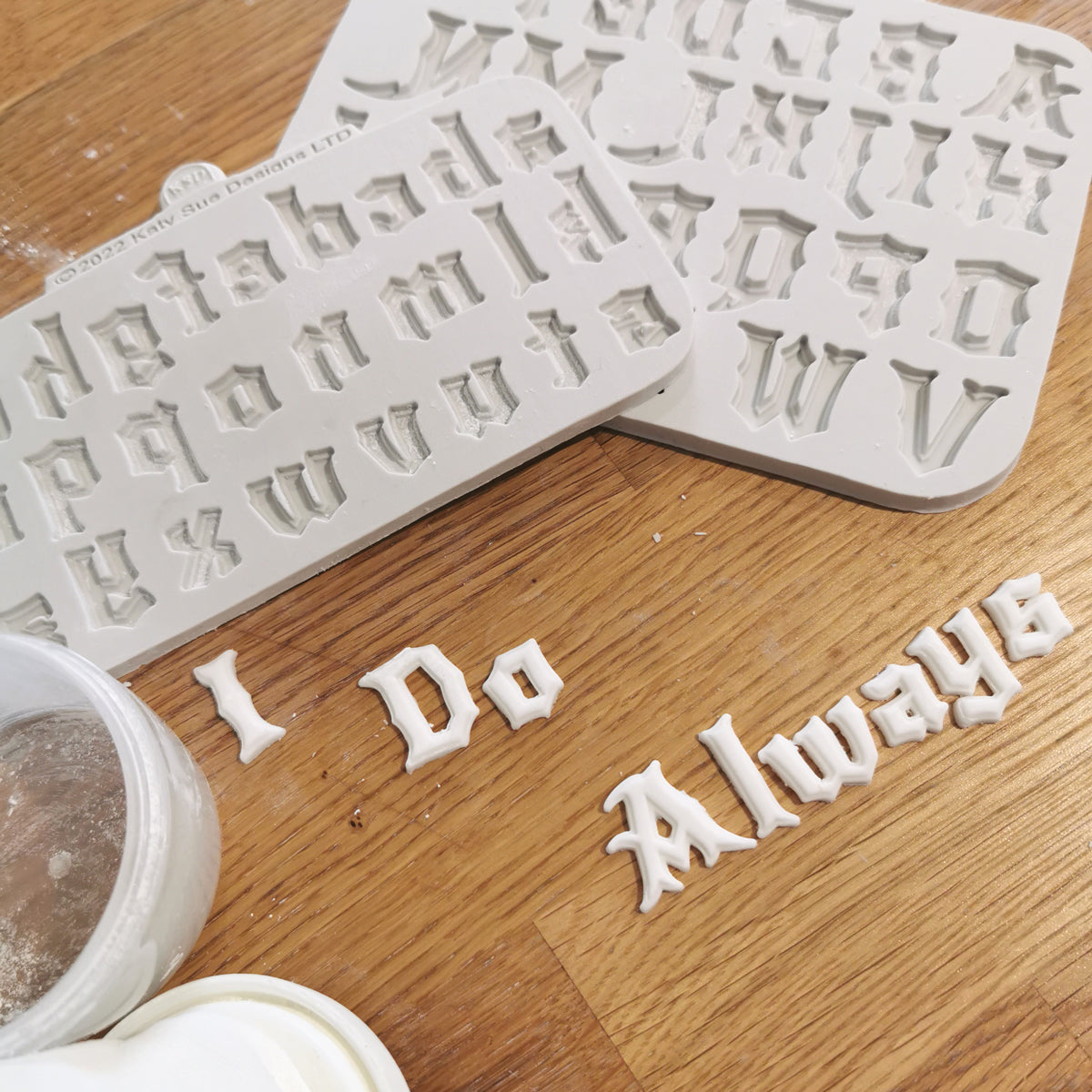 Gothic Font Lowercase Alphabet Silicone Mould