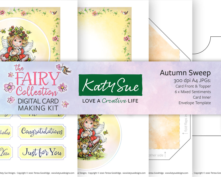 The Fairy Collection Autumn Sweep | Digital Card Making Kit